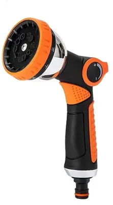 Obrázek produktu pro Automatický zahradní zavlažovač s 10 funkcemi, oranžový, s gumovým povrchem