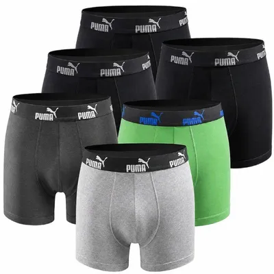 Zdjęcie produktu dla Boxerki męskie Puma, 6 sztuk w opakowaniu – 701218254, kolor: Grey Combo, materiał: XL