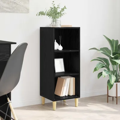 Image de Maison Exclusive - Buffet noir aspect chêne 34,5 x 32,5 x 90 cm
