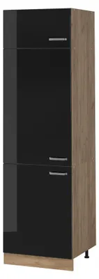 Immagine prodotto di Mobile cucina dispensa Vicco R-Line Nero lucido/Rovere dorato 60 cm, Model 63207
