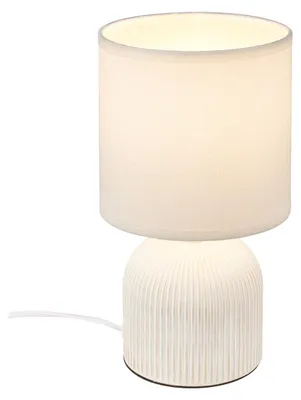 Obrázek produktu pro Moderní stolní lampa, keramika, bílá barva, 1 žárovka, patice E14