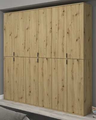 Produktbild von Garderobe und Kleiderschrank "Line-Up" Eiche Mehrzweckschrank 183 x 193 cm