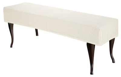 Bankkissenbezug Jacquard, waschbar, weiß, 107–137 cm