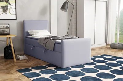 Produktbild von FEDVE Boxspringbett Schlafzimmerbett LAUTARO mit Bettkästen, Doppelbett mit Bonell-Matratze und Topper 100x200