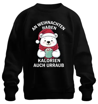 Zdjęcie produktu dla Calories Have Holiday Christmas Polar Bear Cocoa Sweet Gift Uni  Bluza rozpinana, czarny, L