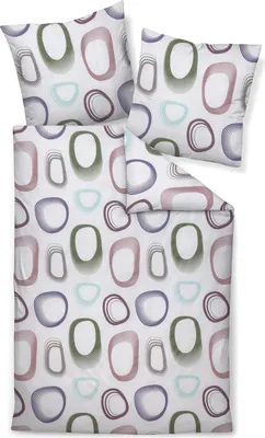 Produktbild von Janine Design Bettwäsche-Garnitur Mako-Soft-Seersucker 20155 TANGO Farbe lila olivgrün Größe 135x200+80x80