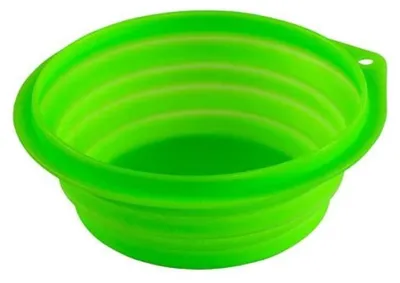 Obrázok produktu pre Kerbl miska na krmivo pre psov silikónová cestovná miska (skladacia) 1000 ml, zelená; 80502