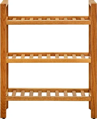 Obrázok produktu pre vidaXL Stojan na topánky s 3 policami 50x27x60 cm Dubový masív