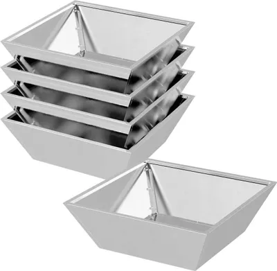 Zdjęcie produktu dla Doniczka ogrodowa 5 pcs Srebrny 50 x 50 x 15 cm Stal nierdzewna