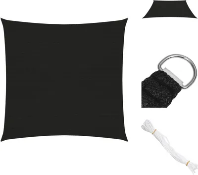 Immagine prodotto di vidaXL Tenda da sole 160 g/m² nero 2,5x3 m HDPE - Ombrelloni e tende da sole
