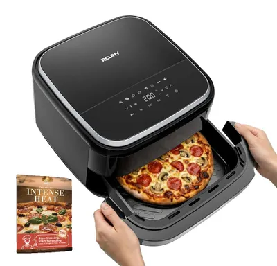 Produktbild von Pizzaofen, 11-in-1 Kochfunktionen, Touchscreen-Steuerung, schwarz, EU