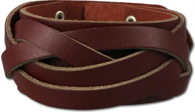 Image de SilberDream Bracelet en cuir bordeaux rouge bordeaux crossover femme homme LAC660R