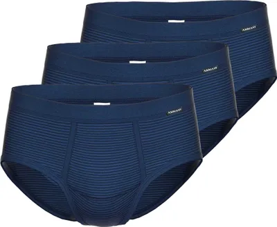 Produktbild von AMMANN Herren Slip 3er Pack - Jeans, Eingriff, Weichbund, Baumwollmischung Dunkelblau L
