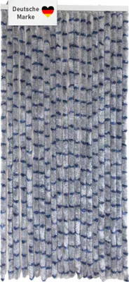 Produktbild von Flauschvorhang 90x200cm grau-blau meliert, Fliegenschutz, Türvorhang Wohnwagen