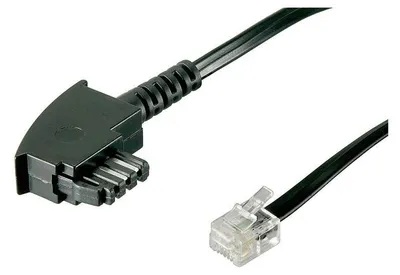 Productafbeelding van TAE aansluitkabel, 3 Meter, Zwart - TAE-F naar RJ11