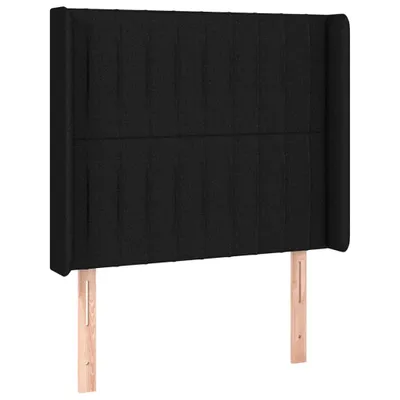 Immagine prodotto di vidaXL Testiera con orecchie Nero 83x16x118/128 cm Tessuto