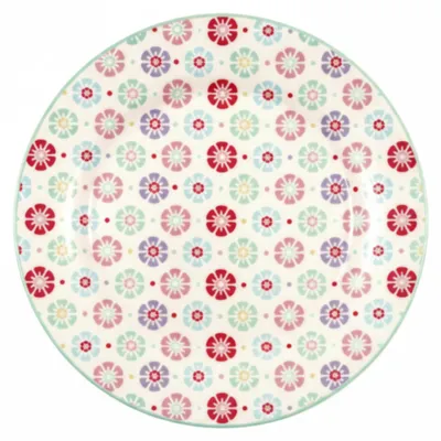 Produktbild von GreenGate Frühstücksteller Rike Weiß/Geblümt 20,2 cm