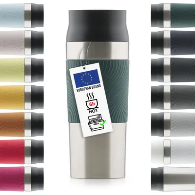 Thermosbecher 500 ml, auslaufsicher, BPA-frei, dunkelgrün