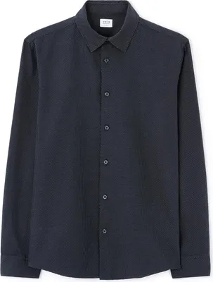 Produktbild von Celio Herren Hemd Lamotif Regular Fit langärmlig dunkelblau
