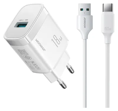 Immagine prodotto di Joyroom Caricabatterie USB-C con cavo da 1 m, 18 W, 3 A