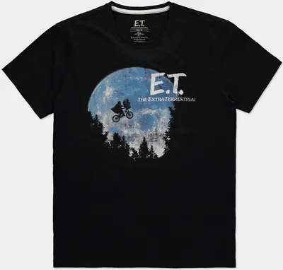Produktbild von Difuzed - T-Shirt Herren - E.T. »The Moon« (schwarz) Shirt M