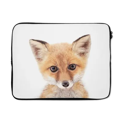 Produktbild von MuchoWow® Laptop Hülle 17 Zoll Laptoptasche Fuchs - Tiere - Orange - Natur - Zipper - Schutzabdeckung