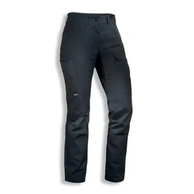 A pair of dark gray work pants shown from the front on a white background.