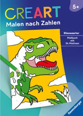 Produktbild von Ravensburger CreArt Malen nach Zahlen ab 5 Dinosaurier - 24 Motive
