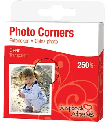 Produktbild von Fotoecken , B 10 mm, 110 g, Schwarz, 108 Stk/ 1 Pck [HOB-11598]