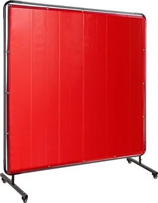 Produktbild von Schweißvorhang Schweißschutzvorhang Schutzvorhang Vinyl 180X180cm mit Rahmen Rot