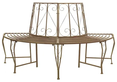 Obrázok produktu pre vidaXL Lavica v tvare stromu, 4-miestna, 160 x 80 x 89 cm, oceľ, antikhnedá