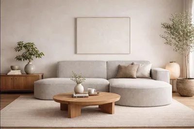 Produktbild von Kaiser Möbel Ecksofa, Sofa L form, Couch L form MODENA L STUDIO stoff Verita Beige Rechts