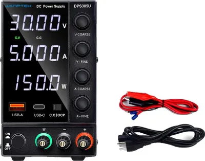 Obrázek produktu pro Laboratorní stejnosměrný napájecí zdroj, nastavitelný rozsah napětí, digitální displej, DPS 0-30V 0-5A