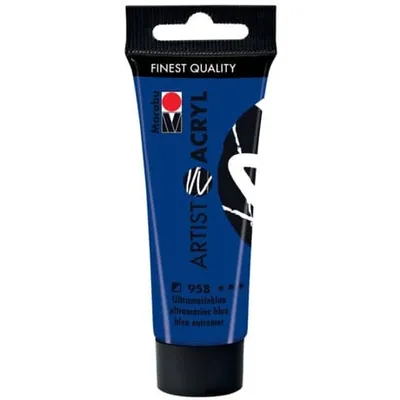 Produktbild von Marabu Acrylfarbe Artist Acryl ultramarinblau 958 22 ml