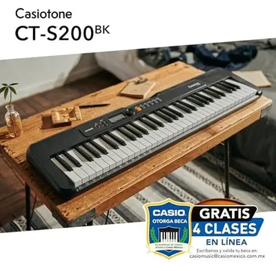 Produktbild von CASIOTONE Keyboard mit 61 Standtasten und Begleitautomatik, schwarz