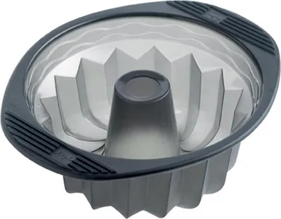 Image de Mastrad Moule à Gouglof, Moule à Gouglof, Moule à Gâteau, Moule à Gâteau Rond, Silicone, Gris Transparent, F41414