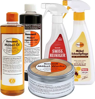 Produktbild von Renuwell Möbel Öl Regenerator Schnellpflege Reiniger Set
