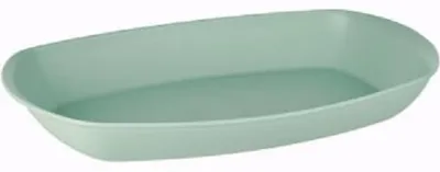 Image de 1x grand plat de service ovale, design plat, lavable au lave-vaisselle, vert menthe