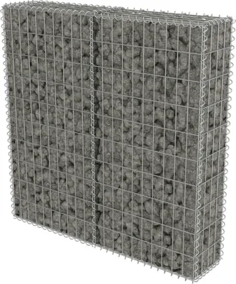 Zdjęcie produktu dla Ściana Gabionowa Z Pokrywami, Stal Galwanizowana, 100X20X100 Cm Lumarko!