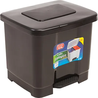 Produktbild von Plasticforte Treteimer - 2-Fach - dunkelgrau - 35L