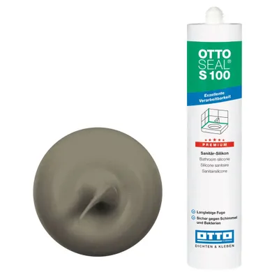 Produktbild von OTTO-Chemie Ottoseal S100 Premium Sanitär Silikon 300ml C8681 matt sanitärgrau