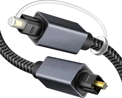 Produktbild von INF Toslink S/PDIF 5.1/7.1 Audiokabel, Kupferkern, Nylon, PS5 Heimkino Grau 1 m
