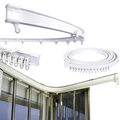 Immagine prodotto di Omgoods - Binari per tende superflessibili - Pieghevoli - 3/5 metri