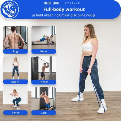 Image de Ensemble de bandes de résistance pour le fitness, 5 niveaux, 2-60 kg, pour l'entraînement de la force