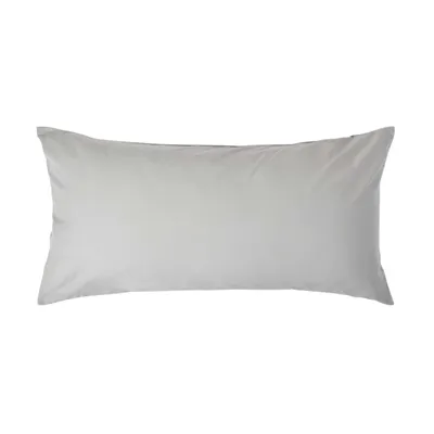Produktbild von HOMESCAPES Kopfkissenbezug Fadendichte 200 Silber Grau, 40 x 80 cm