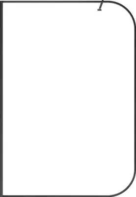 Produktbild von Duschwand für begehbare Duschen gebogen - 140 x 200 cm - Schwarz matt - DOUYANO