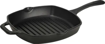 Produktbild von Victoria 39561 Grillpfanne Induction Emaillierte Gusseisen 25x25cm, Feuer, Cast Iron ohne PTFE Schwarz