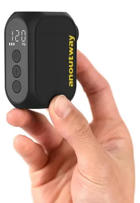 Produktbild von Mini Fahrradpumpe elektrisch mit Digitalem Manometer | Automatische Abschaltung | Schrader & Presta Ventil | 120 PSI