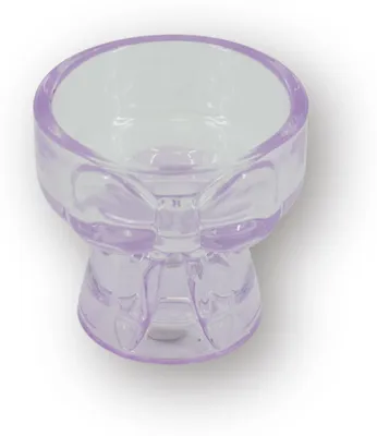 Produktbild von Kerzenhalter – Teelichthalter – Schleife – Lila – 7,5 x 6,5 cm