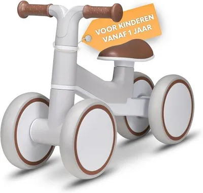 Productafbeelding van Loopfiets 1 jaar - Loopfiets - Speelgoed Vanaf 1 jaar - Kinderstep - Compact en Veilig voor Binnen en Buiten